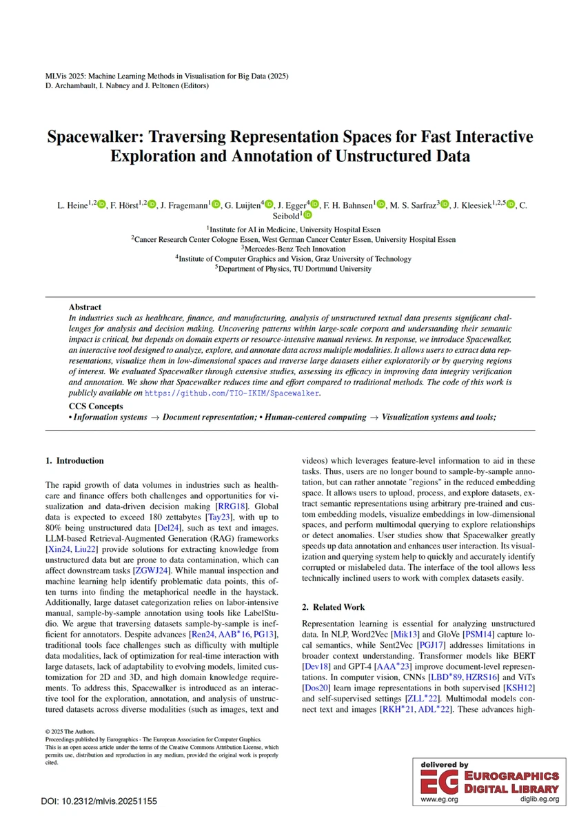 Spacewalker: Traversing Representation Spaces for Fast Interactive Exploration and Annotation of Unstructured Data