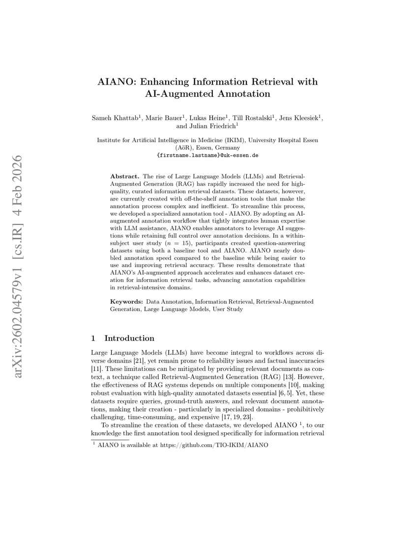 AIANO: Enhancing Information Retrieval with AI-Augmented Annotation