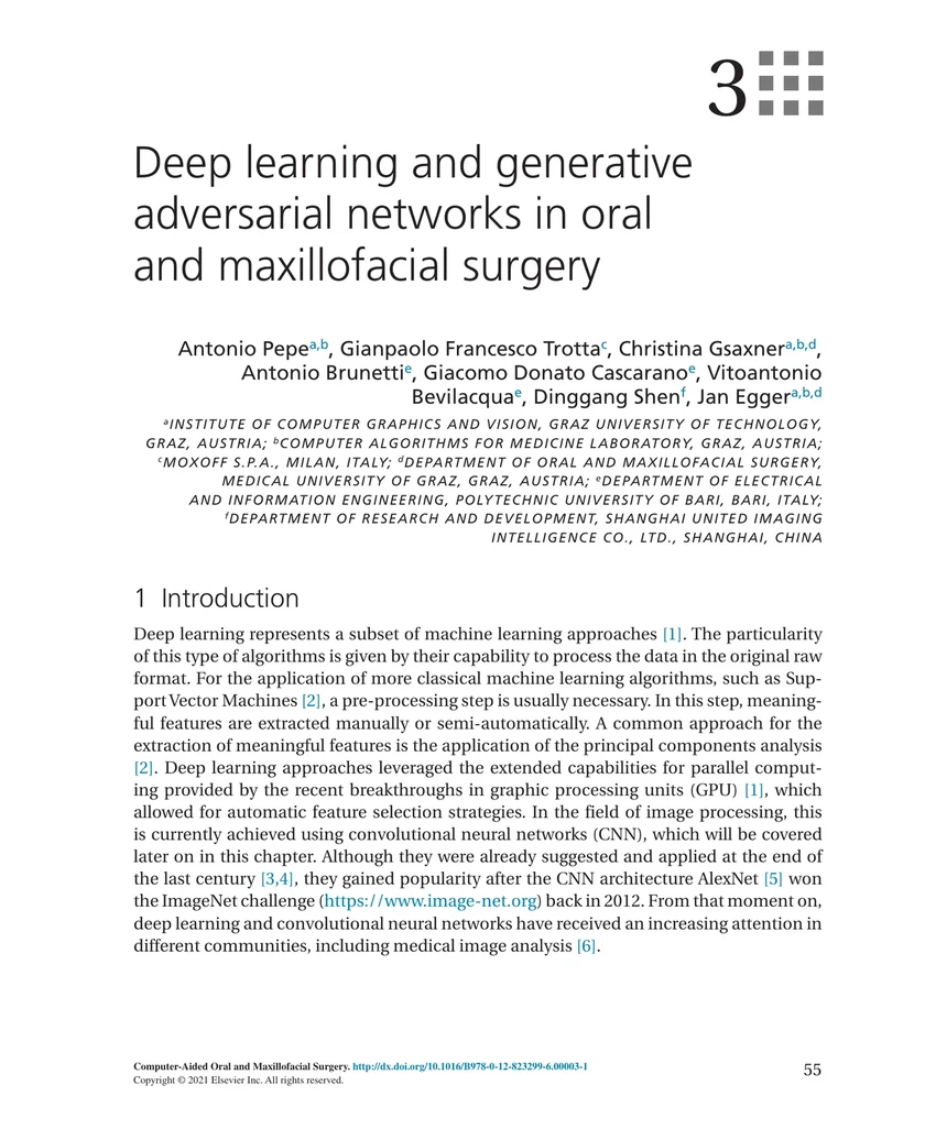 Deep learning and generative adversarial networks in oral and maxillofacial surgery